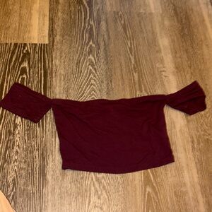 Form fitting forever 21 off the shoulder going out top